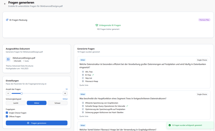 KI Fragen generieren